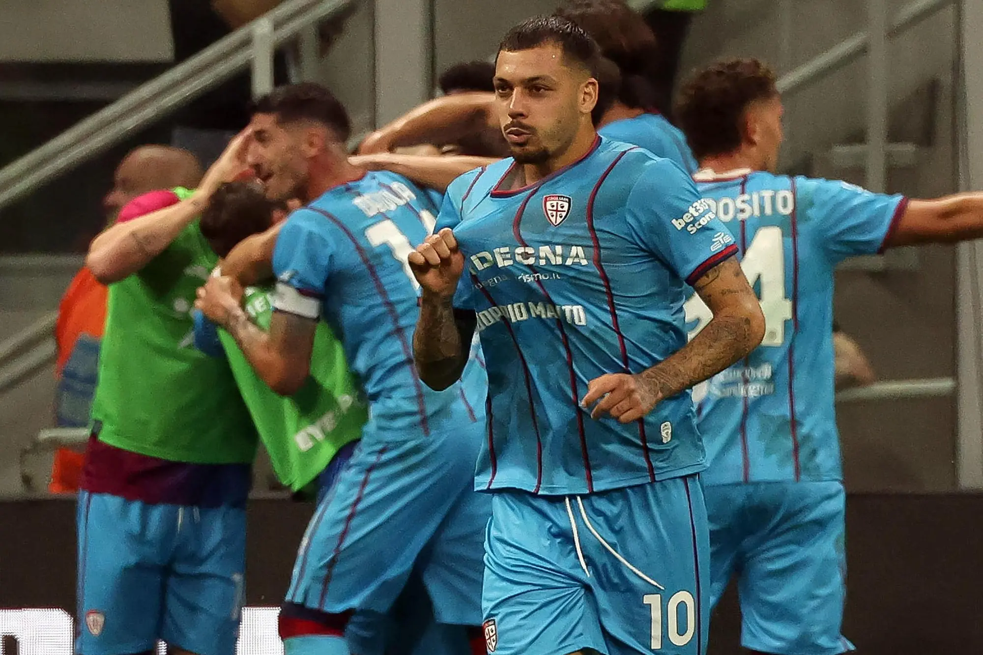 Gianluca Gaetano dopo il gol di Juan Rodríguez (foto Ansa)