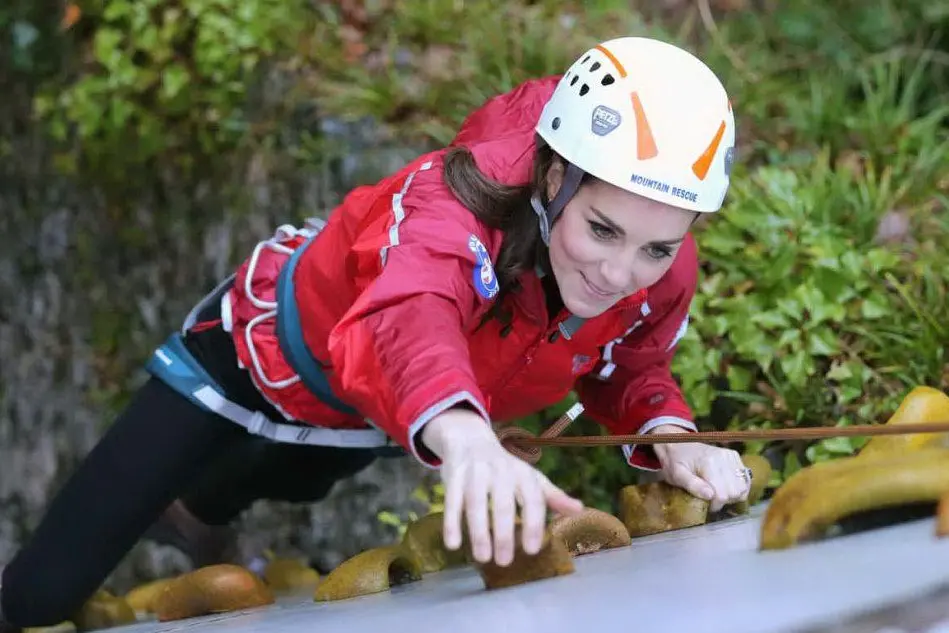 Kate Middleton fa free climbing