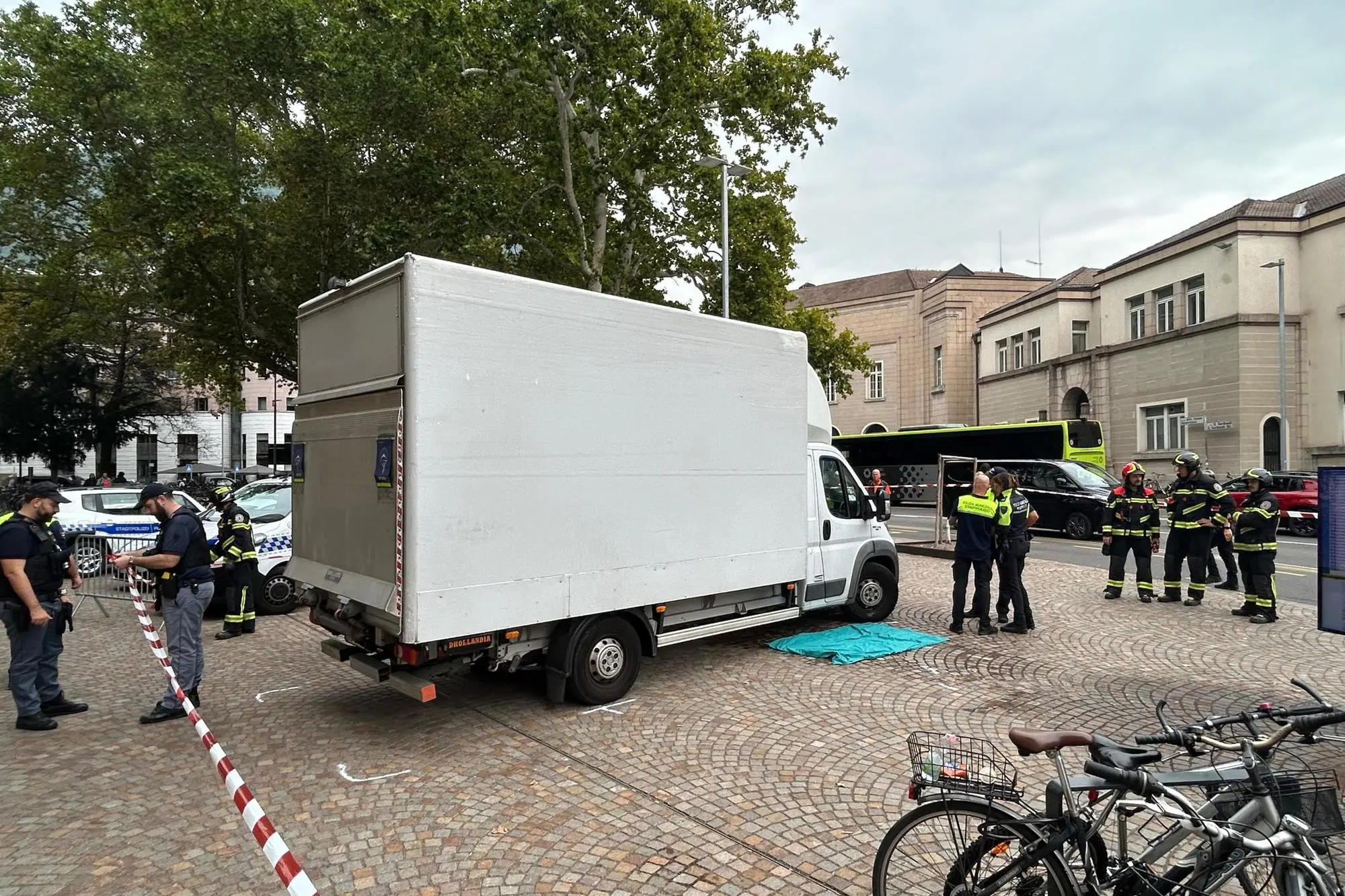 Bolzano, il luogo della tragedia (foto via Ansa)