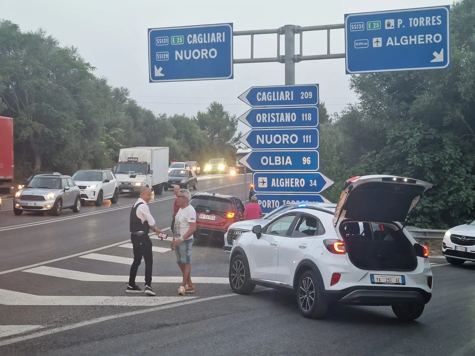 Una delle strade bloccate (Emanleue Floris)