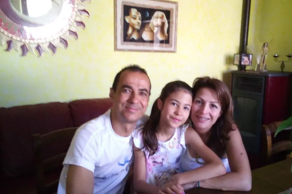 Roberto Pani e Daniela Melis con la figlia Angelica