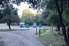 Camper in sosta selvaggia al bosco Seleni nei giorni scorsi