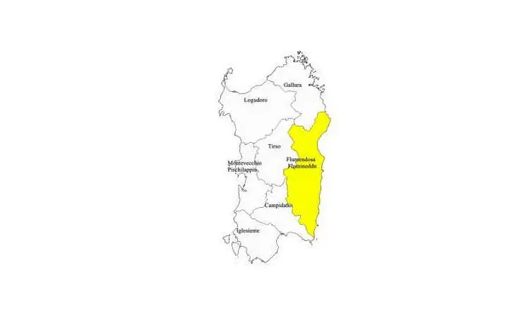 Allerta di livello giallo (foto Protezione civile Sardegna)