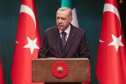 Il presidente turco Erdogan (Ansa)