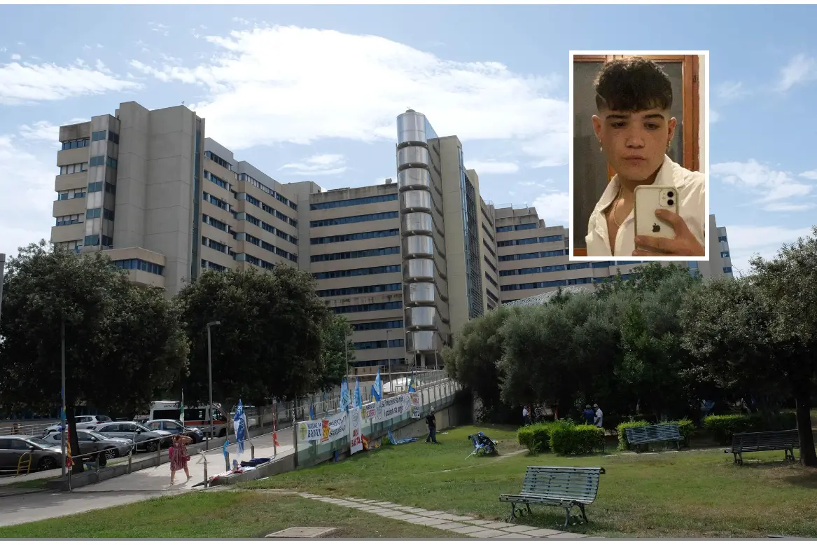 L'ospedale Brotzu e nel riquadro Danilo Ghiani
