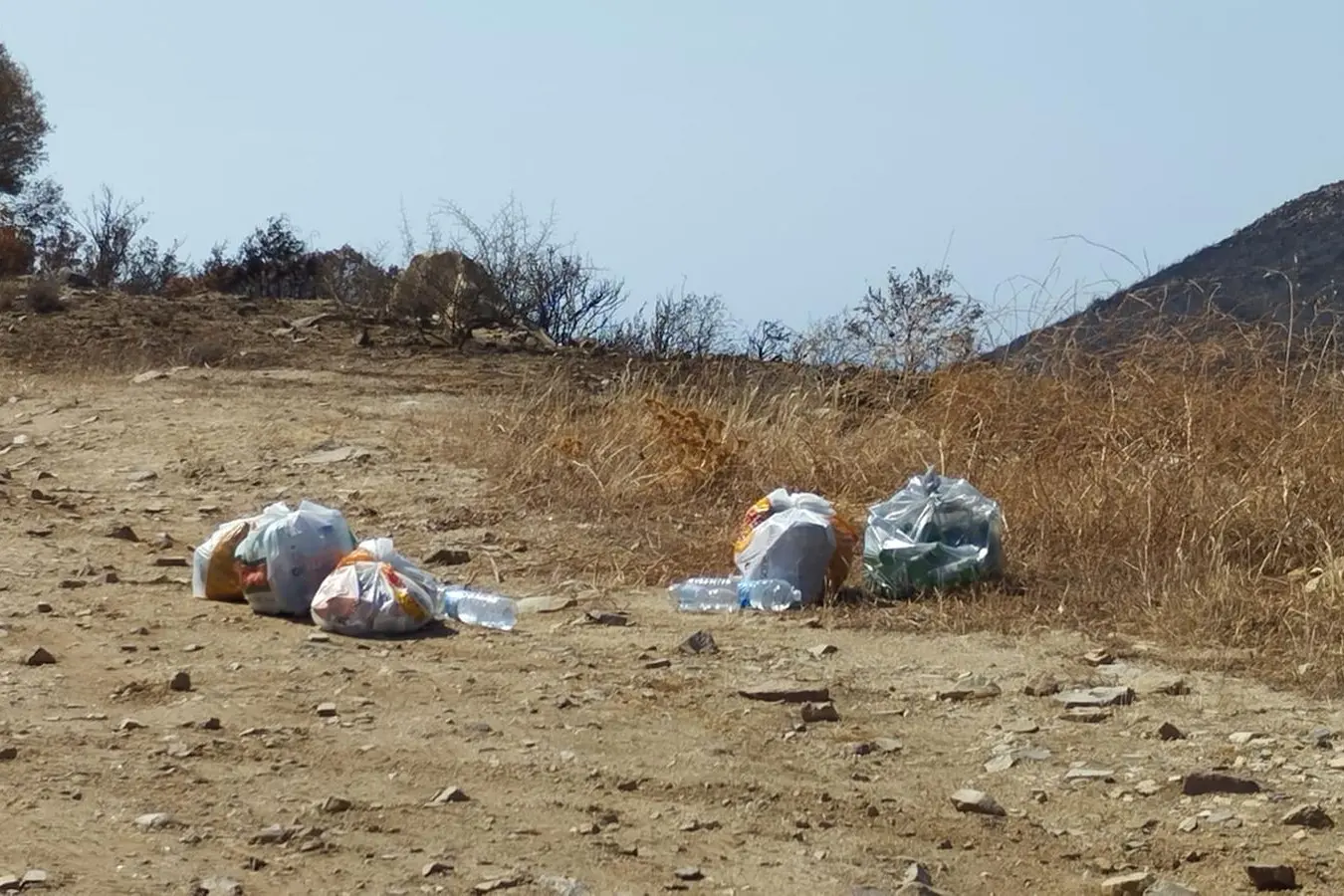 Rifiuti a Punta Molentis (foto Agus)