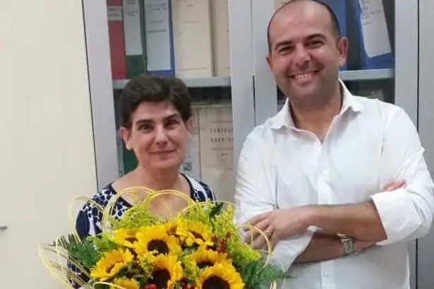 L'ex presidente Lucia Meloni con Fausto Piga