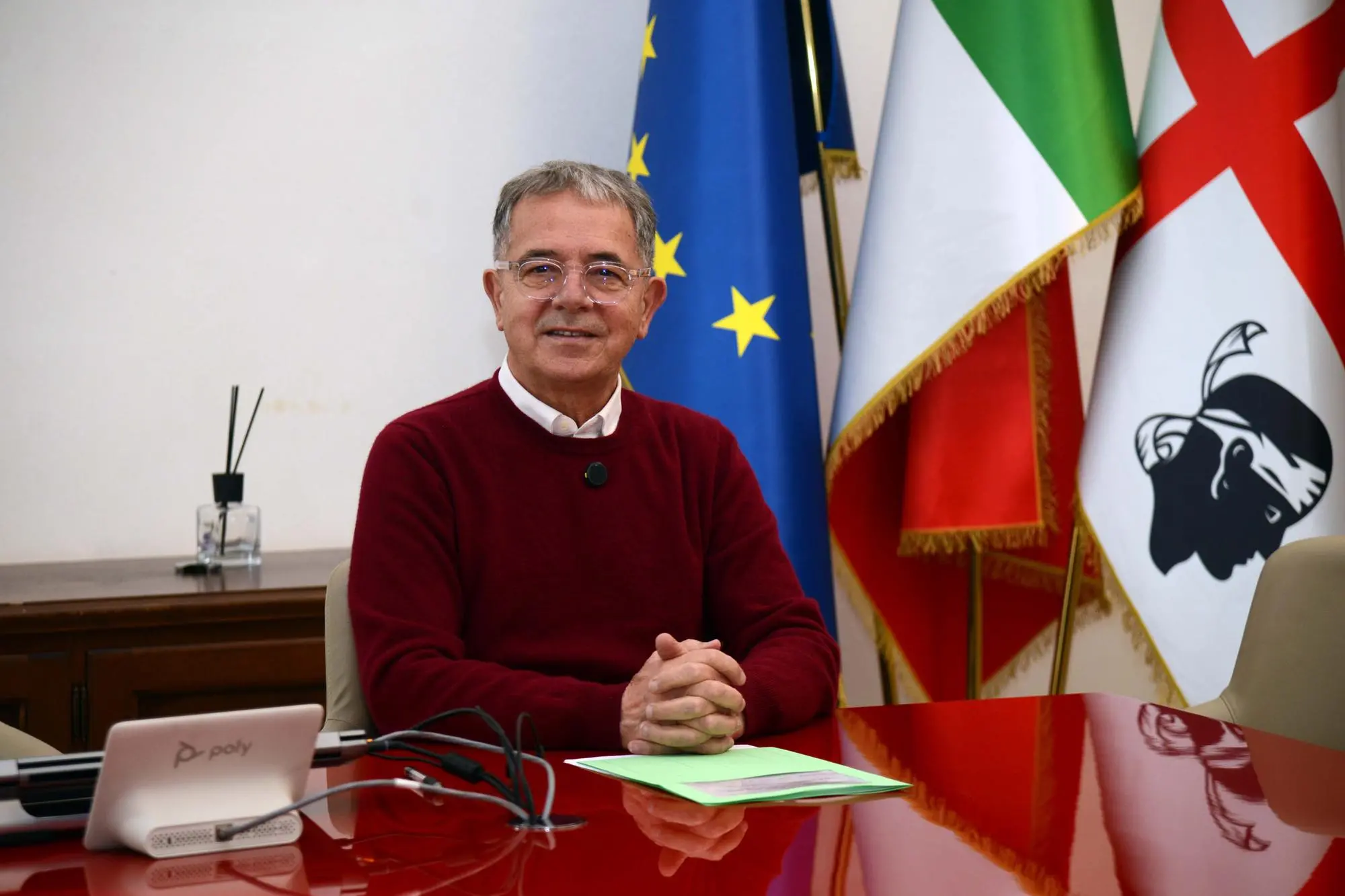 Olbia 23-12-2025. Conferenza stampa di fine anno del sindaco Settimo Nizzi. Foto Antonio Satta