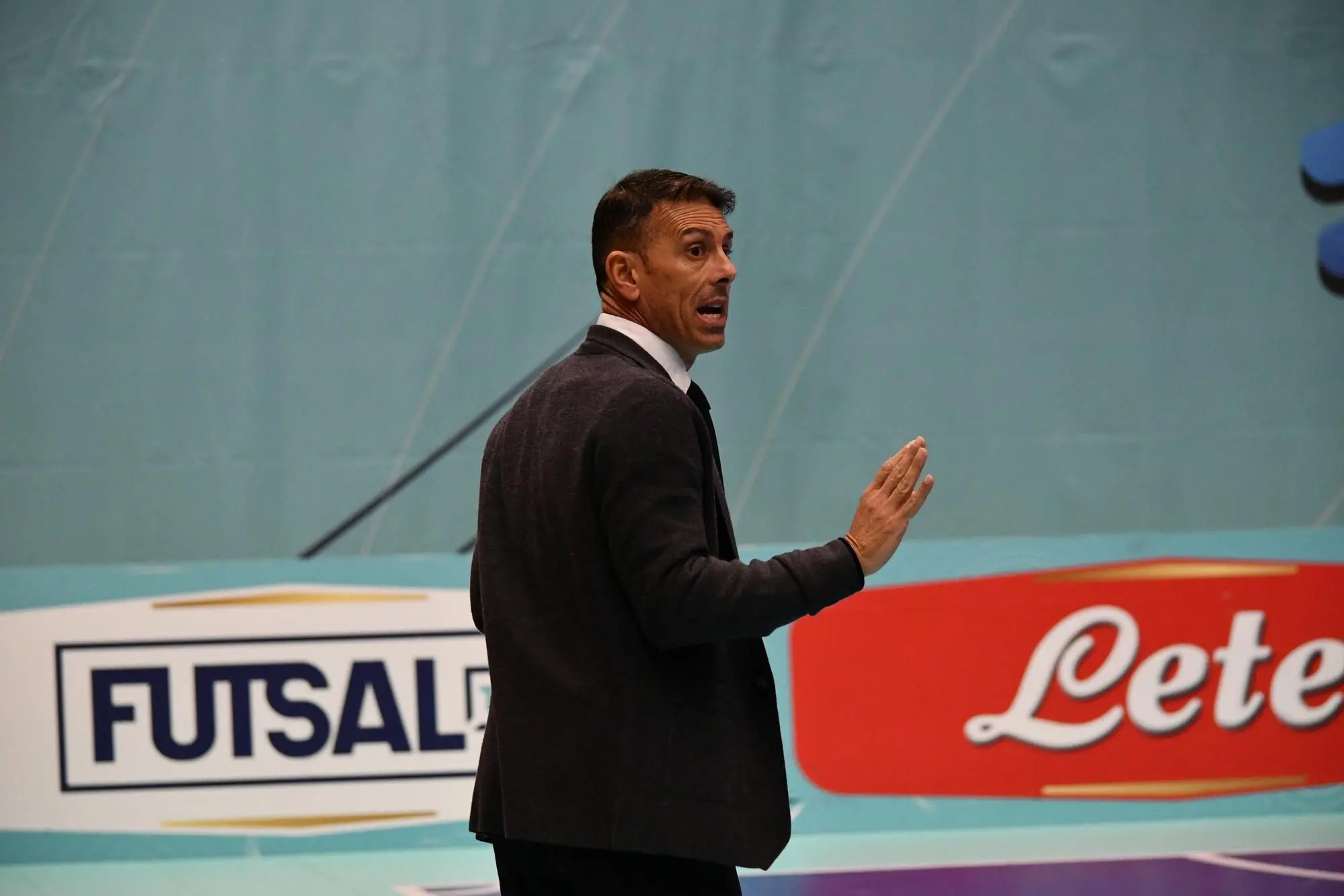 L'allenatore del 360 GG Monastir Diego Podda (foto Carta)