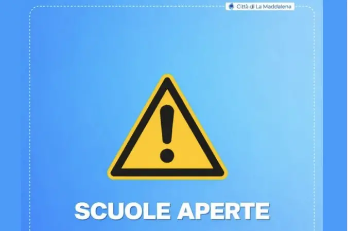 L'immagine scelta dal Comune di La Maddalena per segnalare le lezioni regolari