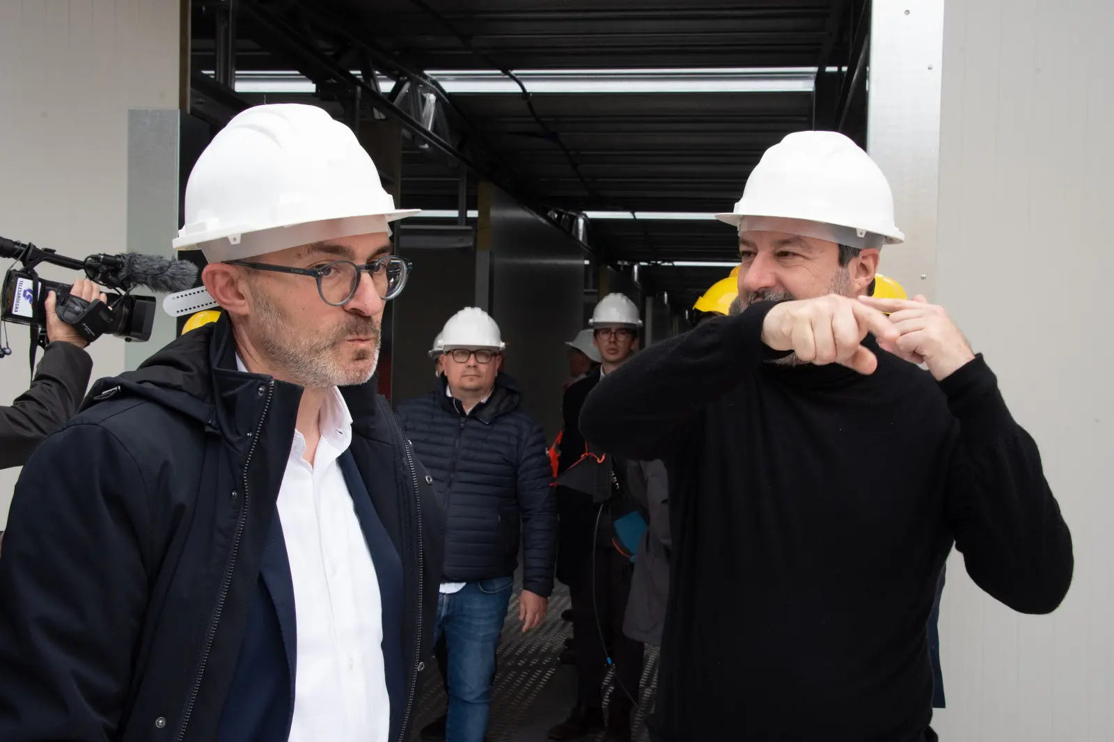 Salvini con Truzzu (Foto Ungari)