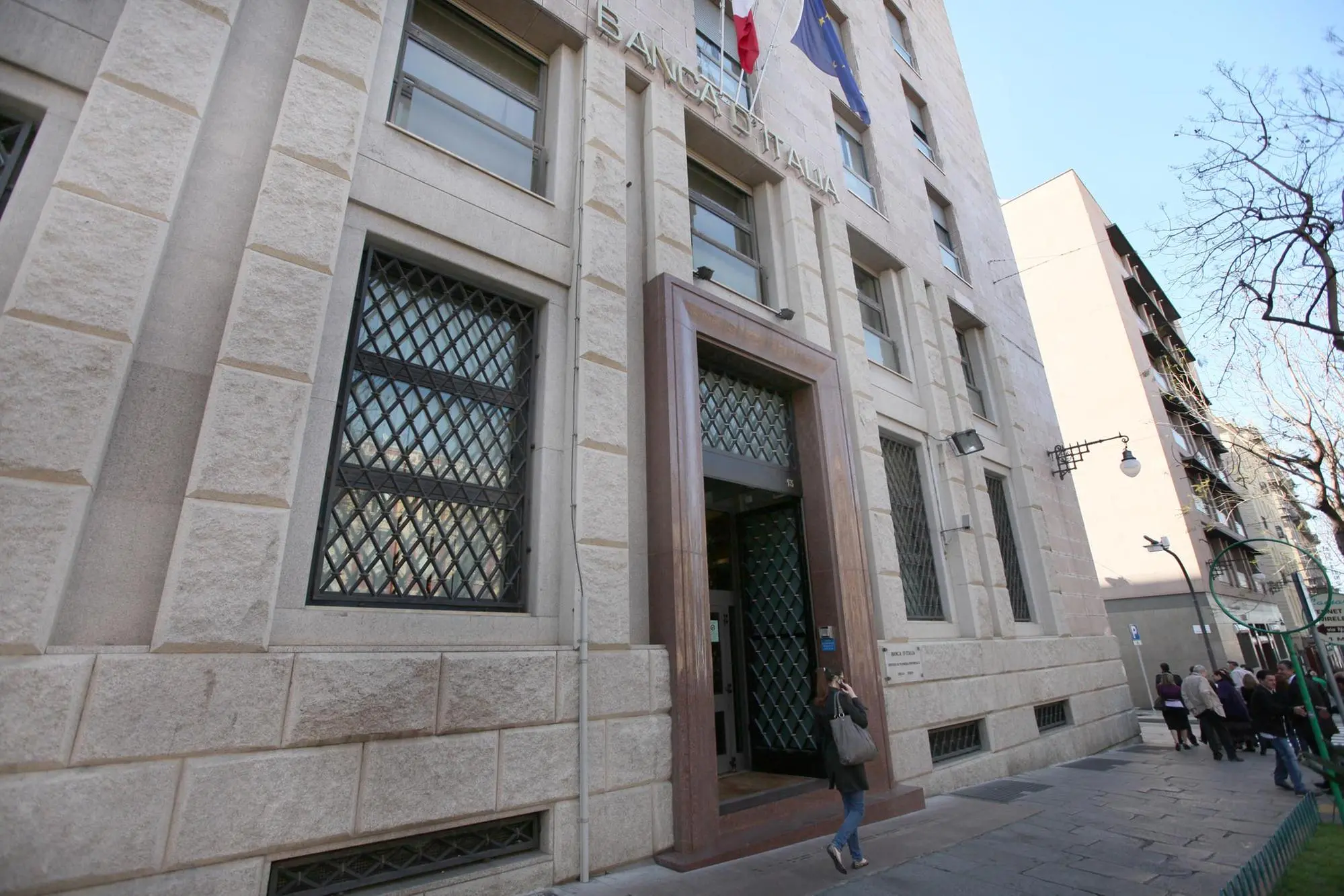La sede della Banca d'Italia a Cagliari (Archivio L'Unione Sarda)