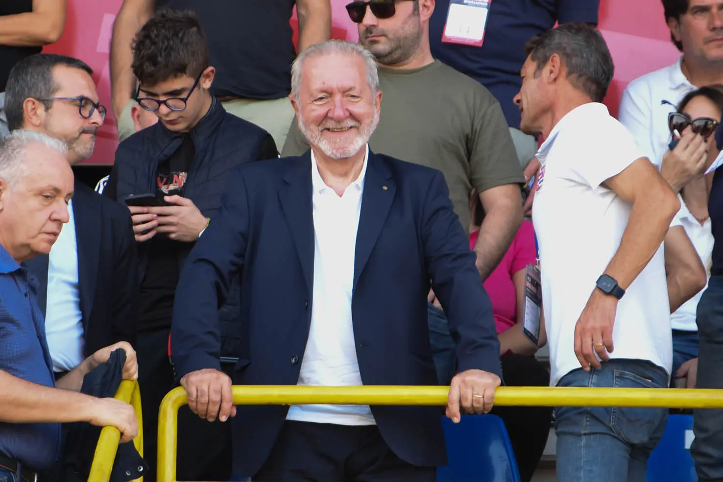 il presidente della Lega C Francesco Ghirelli allo stadio Vanni Sanna per il derby della Torres contro Olbia -Sassari -foto Gloria CAlvi 23.10.2022