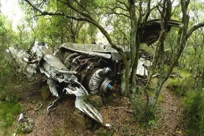 Il relitto del Dc9 - foto Pani
