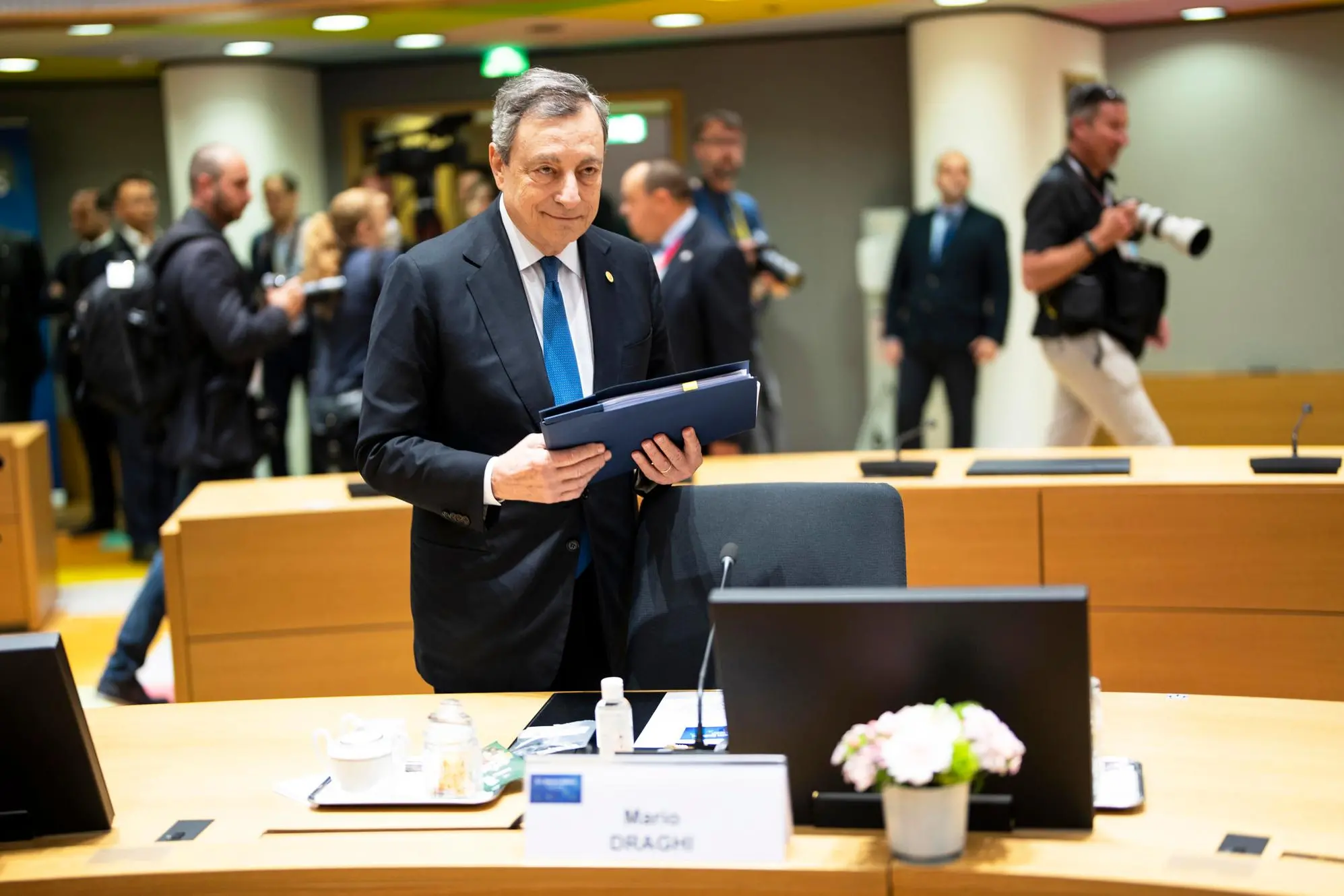 Il presidente del Consiglio Mario Draghi è arrivato al palazzo del Consiglio Europeo a Bruxelles, 23 giugno 2022. ANSA/ UFFICIO STAMPA PALAZZO CHIGI FILIPPO ATTILI