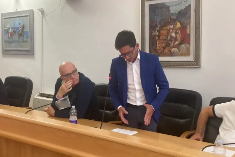 I consiglieri Ligas e Spanu di Porto Torres Avanti (foto Pala)