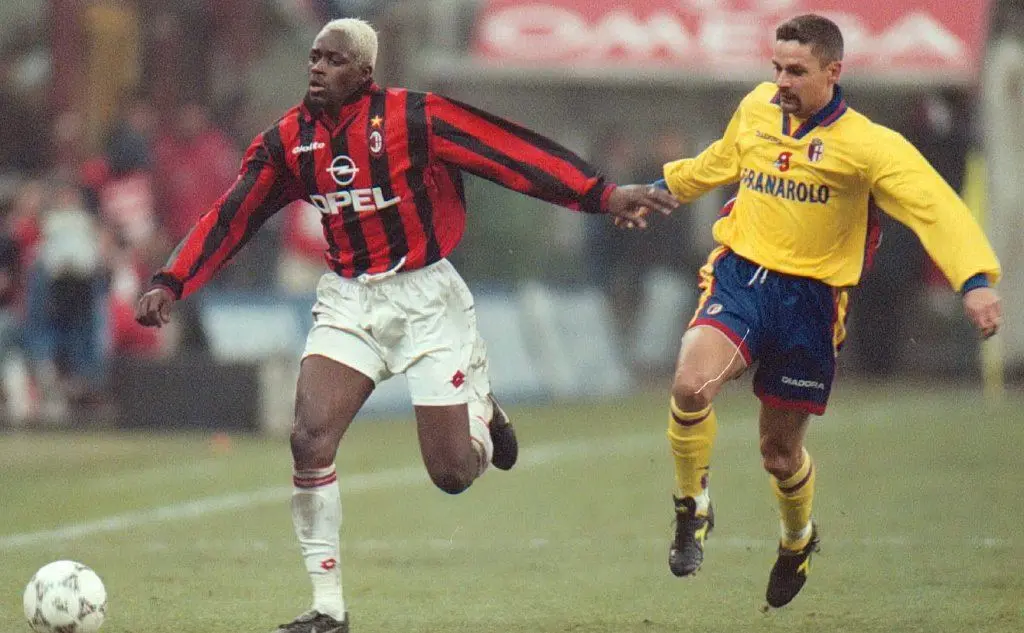 Milan-Bologna: Ibrahim Ba e Roberto Baggio (foto Ansa)