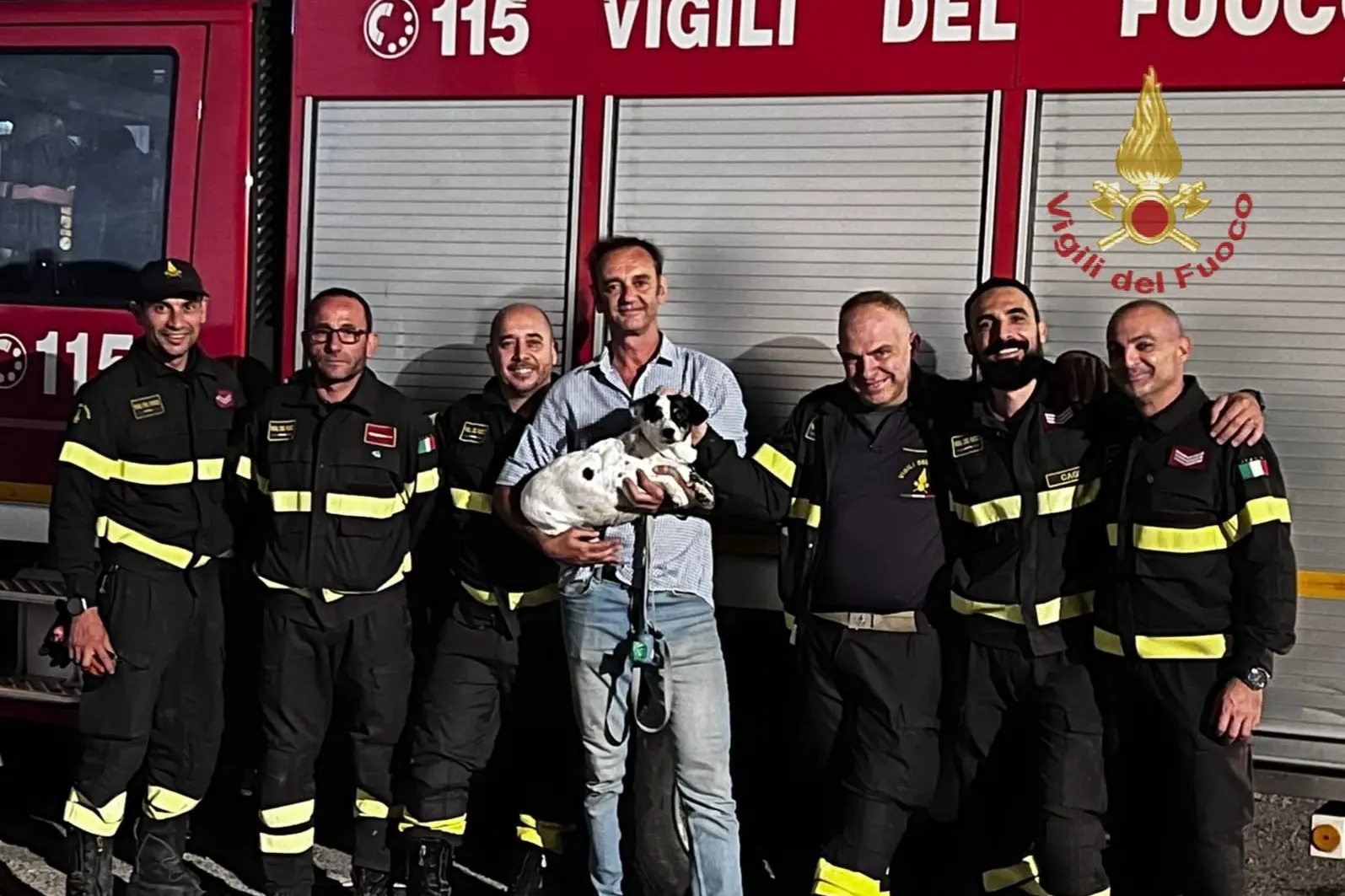 Lo scatto al termine dell'intervento (foto Vigili del fuoco)