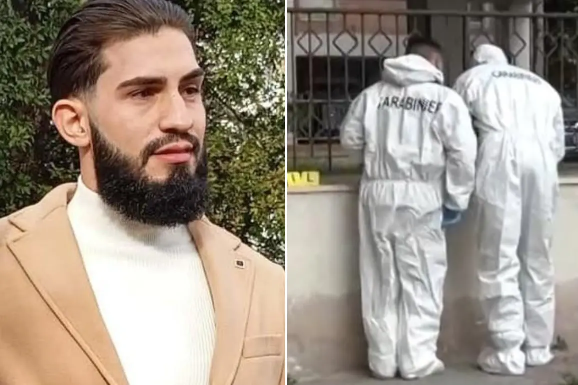 I carabinieri sul luogo dell'omicidio di Leonardo Mocci (a sinistra)