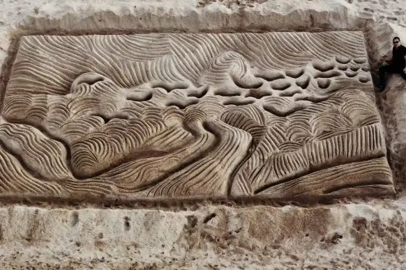 L'opera di sabbia omaggio a Van Gogh (foto concessa)