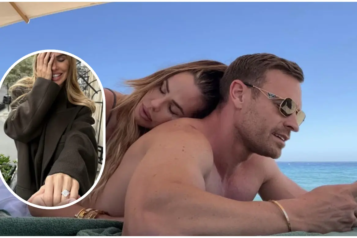 Ilary Blasi, nel riquadro con l'anello (foto Instagram)