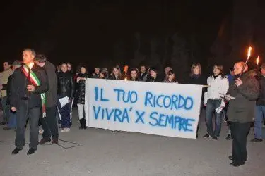 La fiaccolata in ricordo di Yara a Chignolo d'Isola