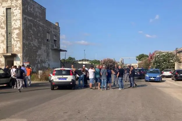 Sciopero nell'area industriale di Porto Torres (Foto Pala)