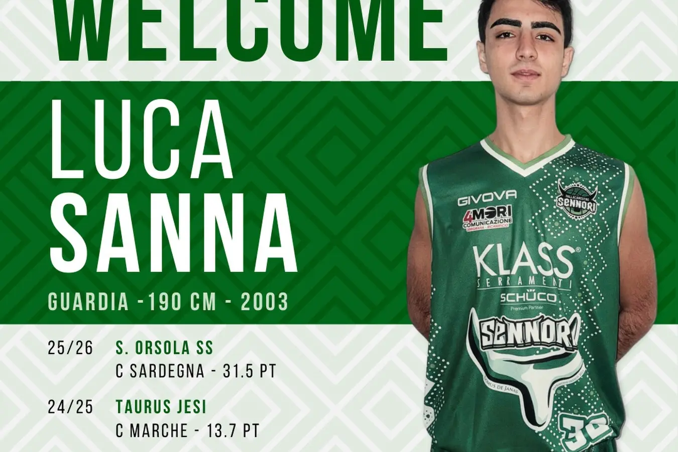 Luca Sanna (foto Pall. Sennori)