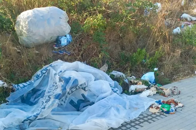 Rifiuti abbandonati a Sennori (foto concessa)