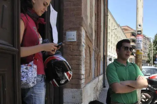 Gli studenti al termine della prima prova scritta al Martini