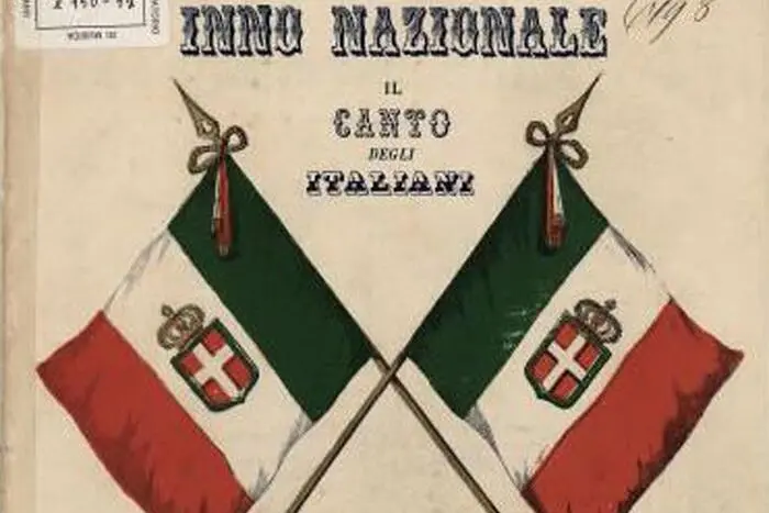 La copertina dell'edizione del 1860 del "Canto degli Italiani" di Goffredo Mameli (ANSA/ WIKIPEDIA)