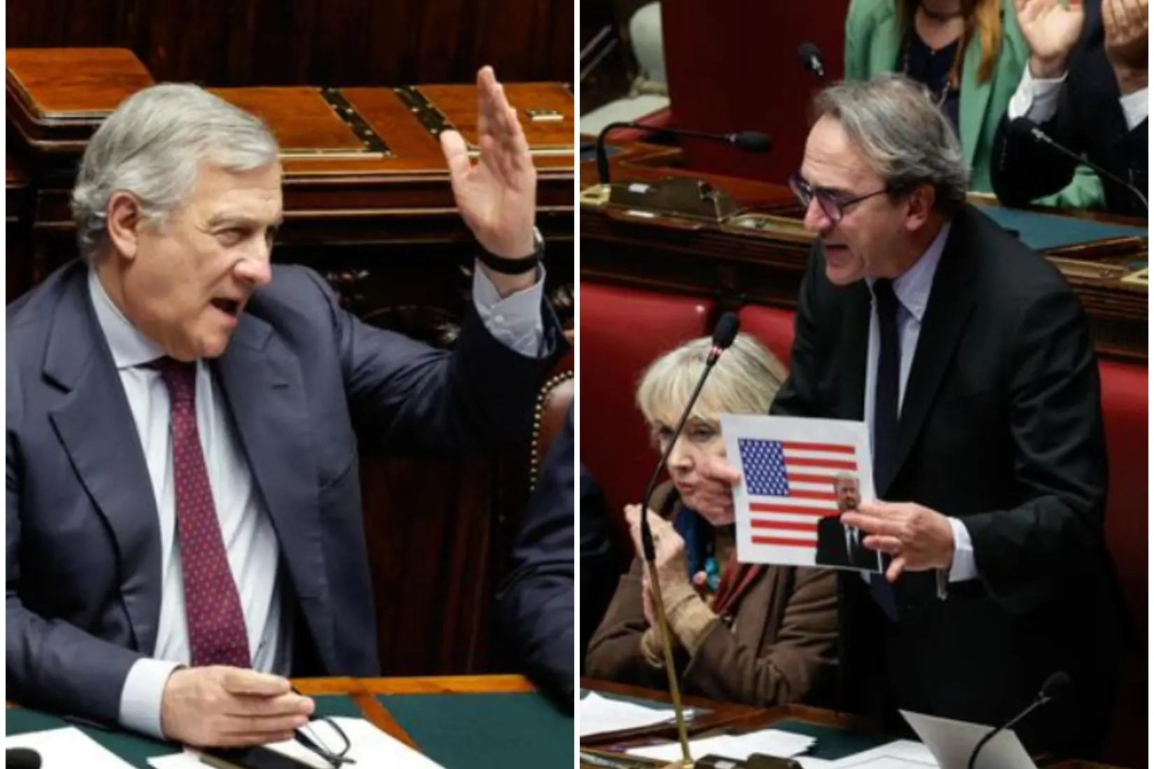 Tajani e Bonelli alla Camera (Ansa)