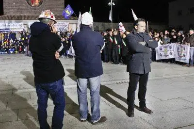 Ivan Garau a Caglairi nel corso di una recente protesta