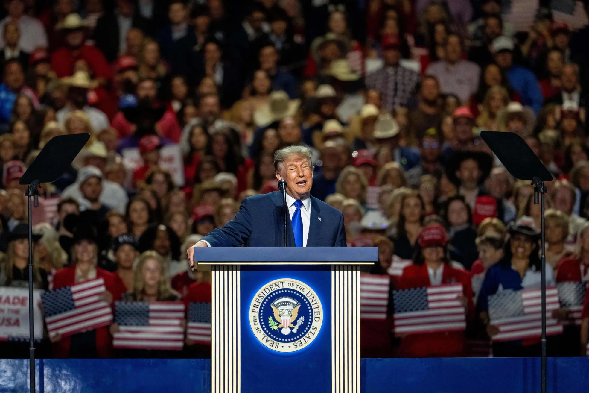 Donald Trump auf dem Parteitag in Dallas (Ansa - EPA/JEFF MCWHORTER)