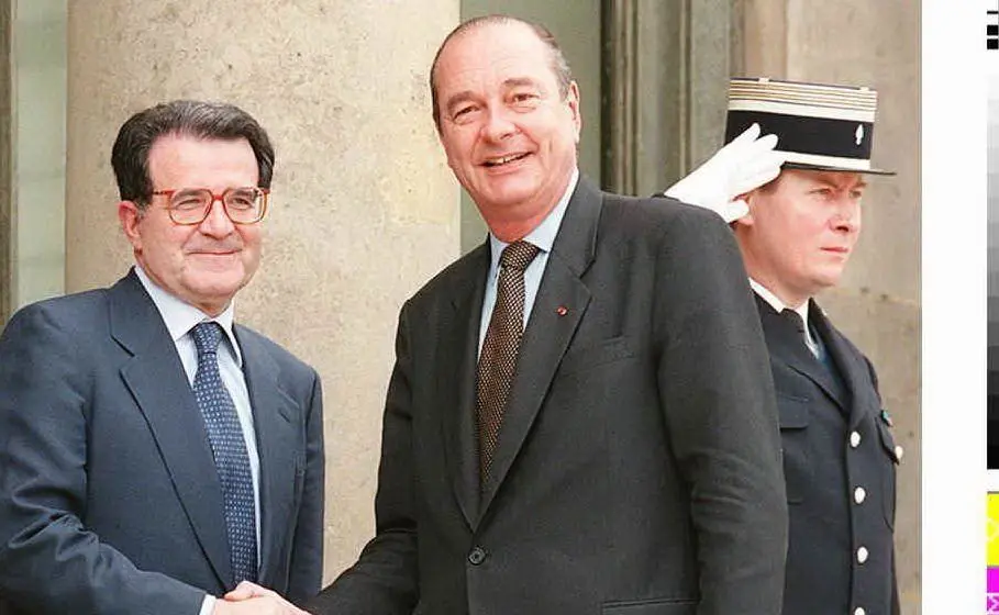 Accoglie Romano Prodi all'Eliseo