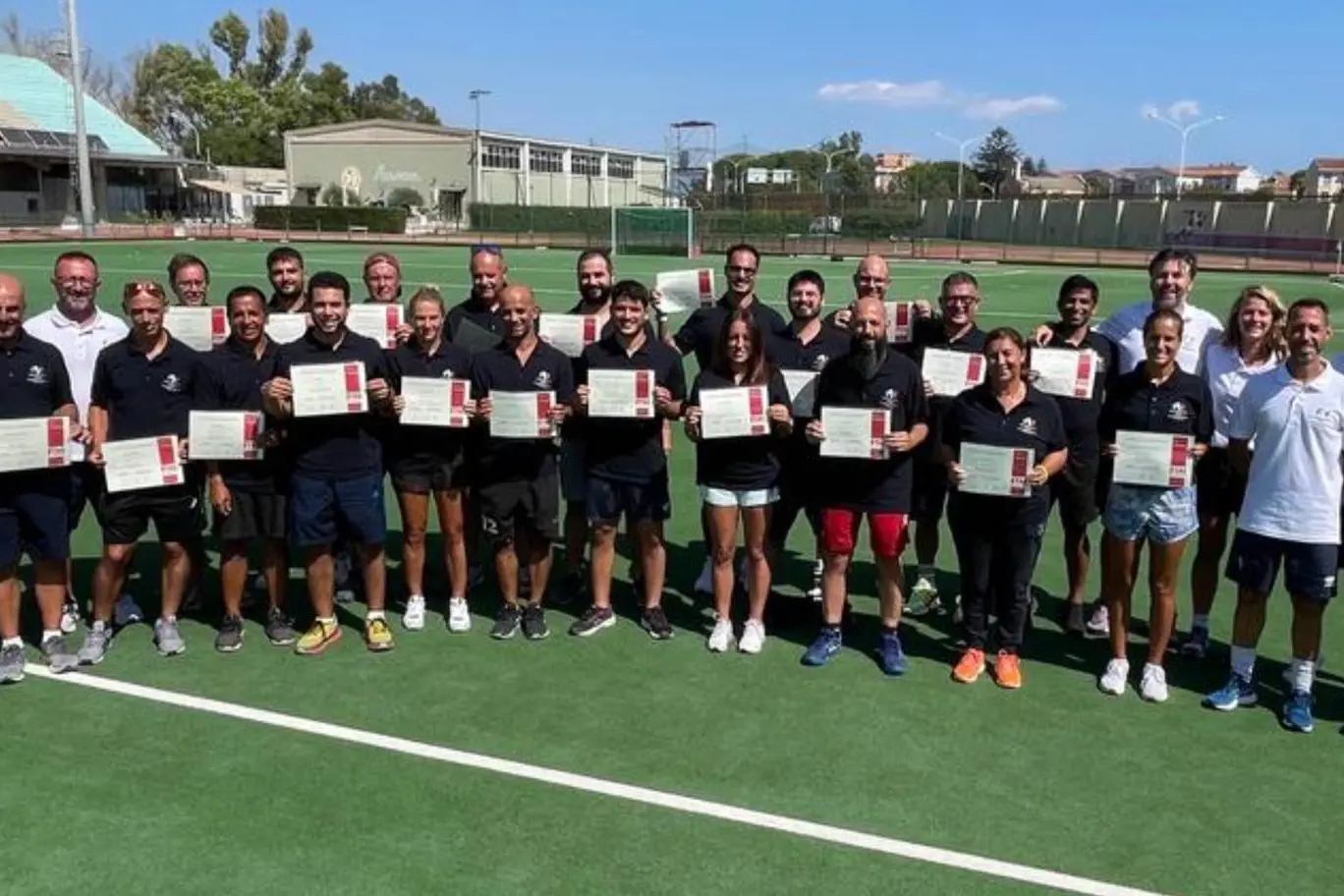 Docenti e partecipanti al Coaching Course Level 2 della scorsa settimana a Cagliari (Foto concessa dal Comitato Regionale della FIH)