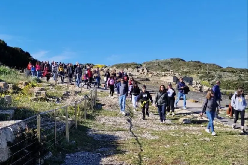 I visitatori nel Sinis (Foto concessa)