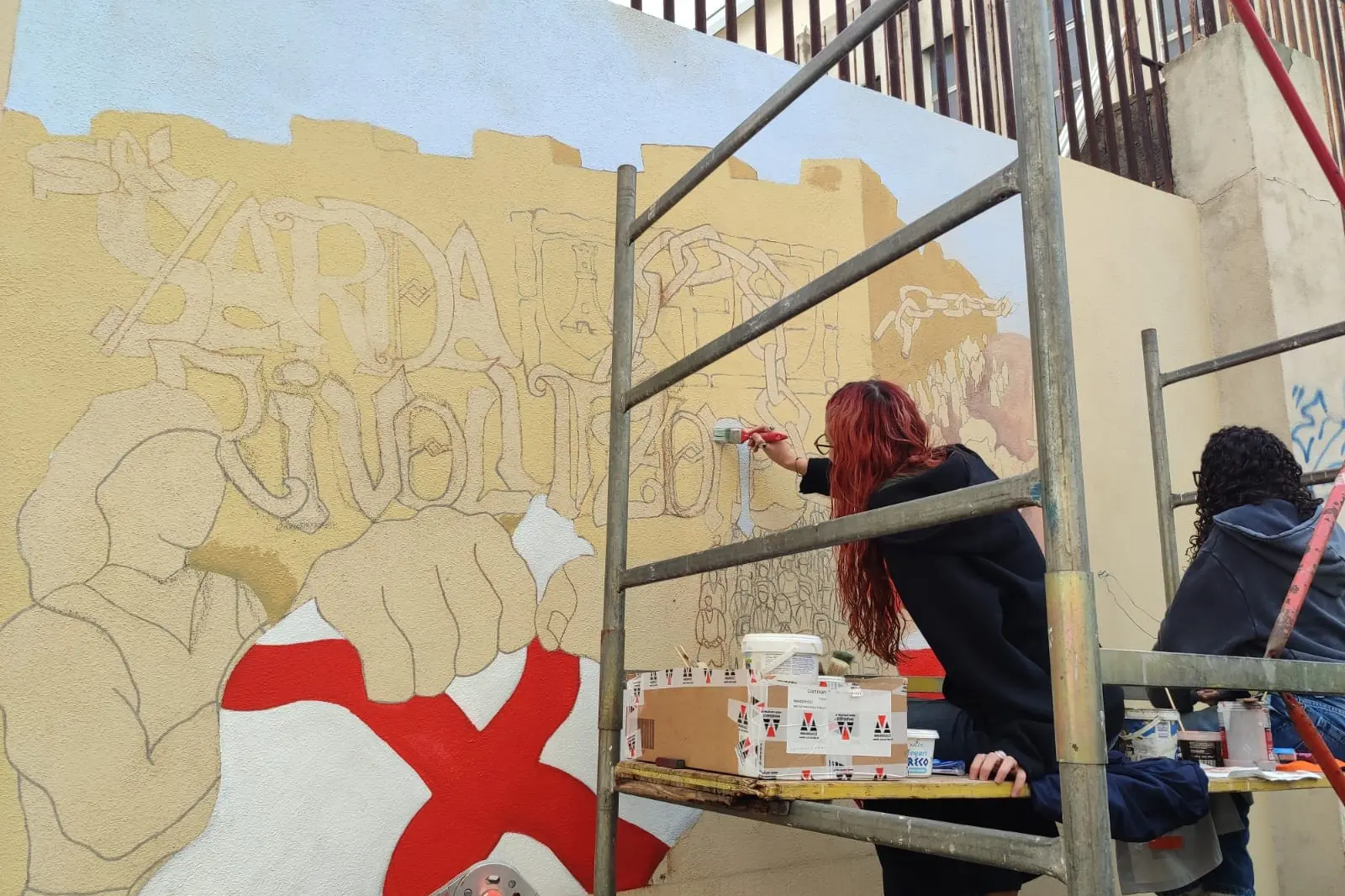 Murale celebrativo dell'ingresso di Angioy (foto concessa)