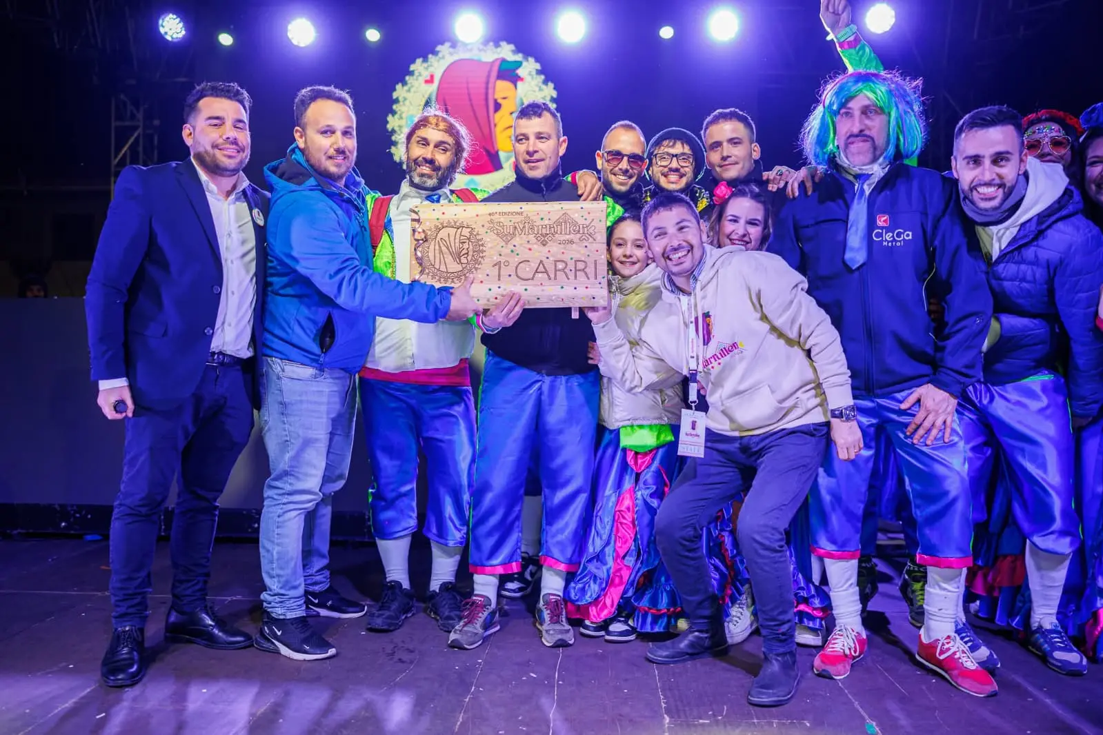 La premiazione del carro vincitore della Prima Categoria (foto concessa)