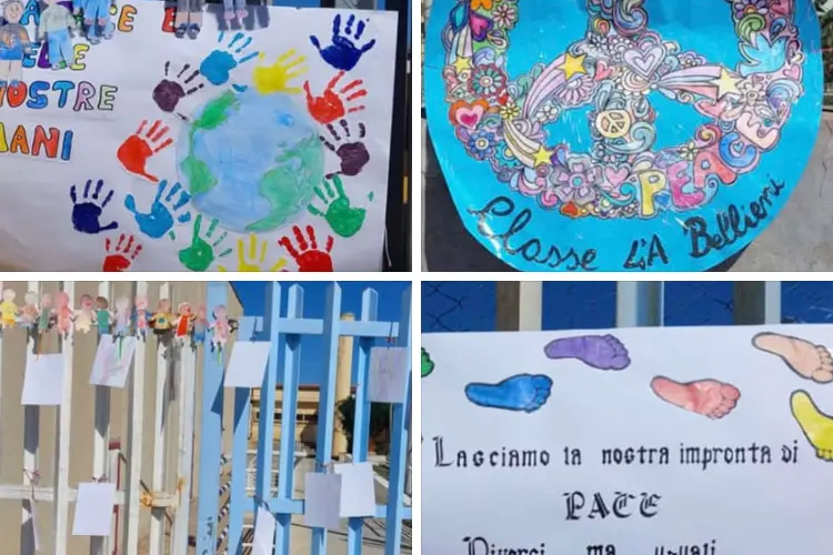 I disegni dei bambini del "Bellieni"- Porto Torres (foto Pala)
