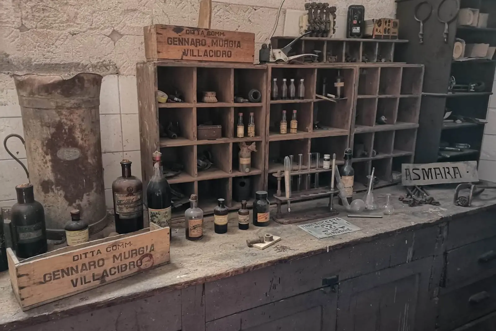 Una parte del Museo della fabbrica Murgia Liquori (foto Meloni)