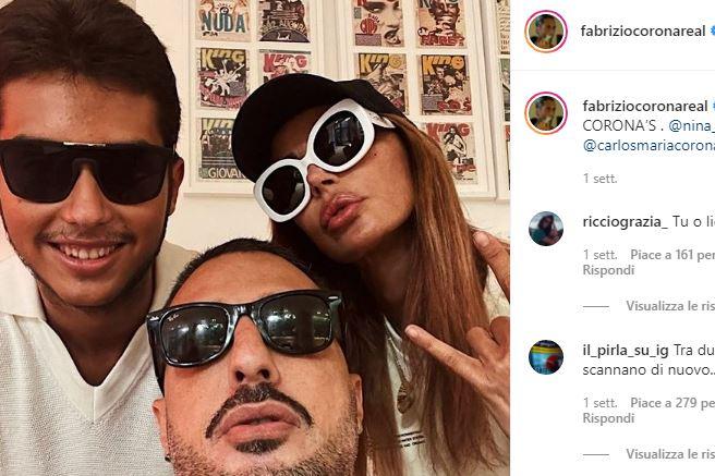 Nina Moric e Fabrizio Corona di nuovo insieme, le foto su Instagram: intimi e complici