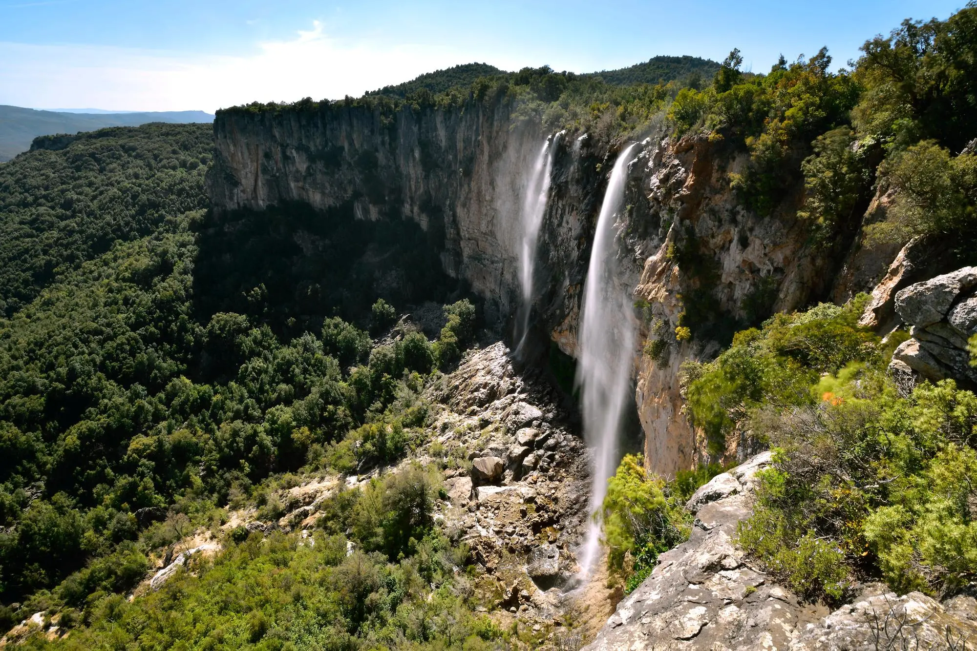 Le cascate di Lequarci, in territorio di Ulassai (foto Gal)