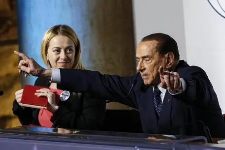 Giorgia Meloni e Silvio Berlusconi (Ansa)