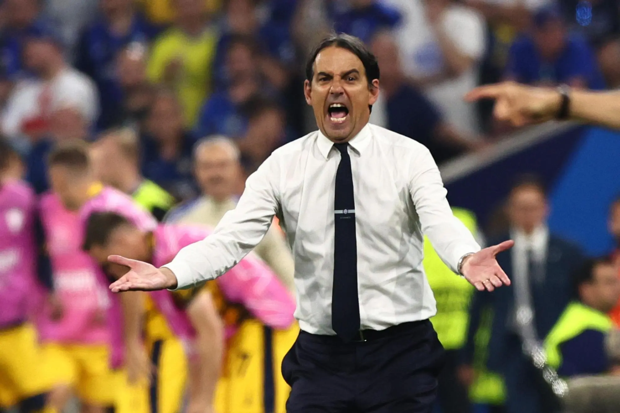 Simone Inzaghi in Psg-Inter, sua ultima in nerazzurro (foto Ansa)