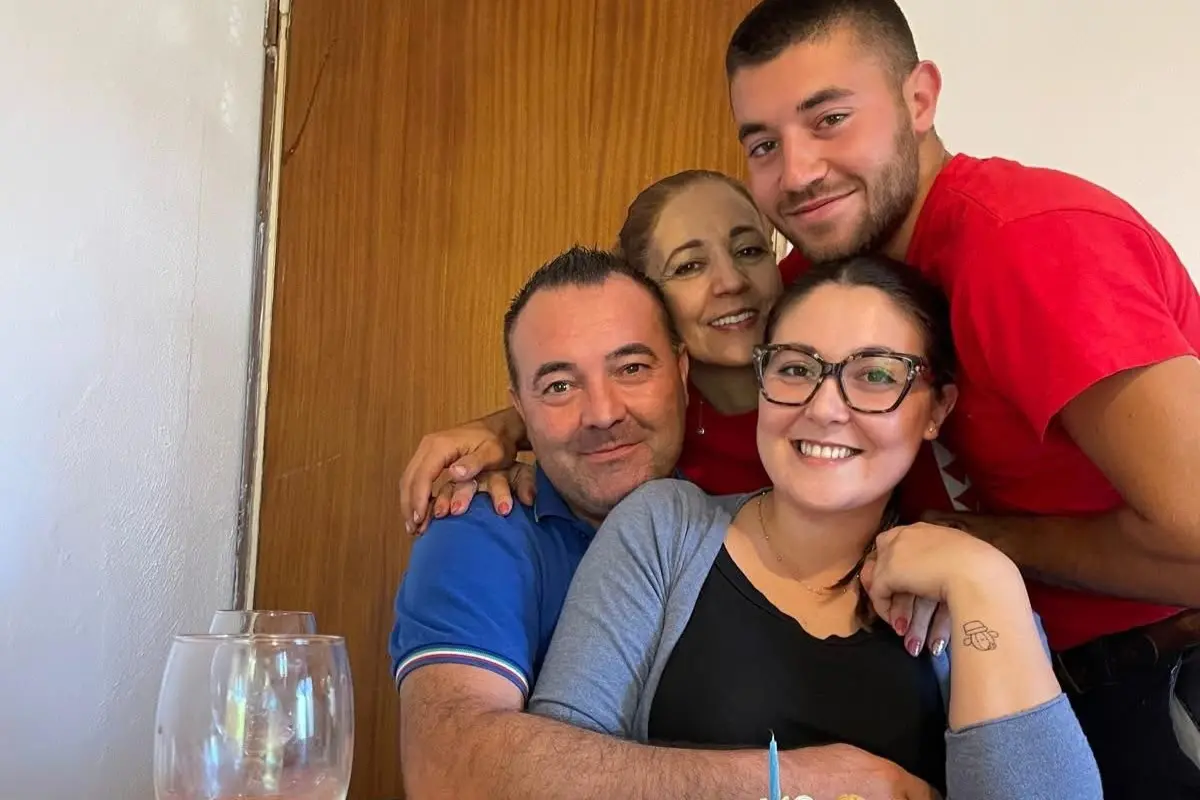 Marco Mameli con la famiglia