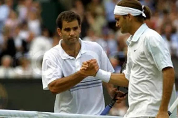 Nel 2001, con &quot;Pistol&quot; Pete a fine carriera, la splendida partita con Federer che è come un passaggio di consegne. Proprio a Wimbledon lo svizzero si impone in quattro splendidi set