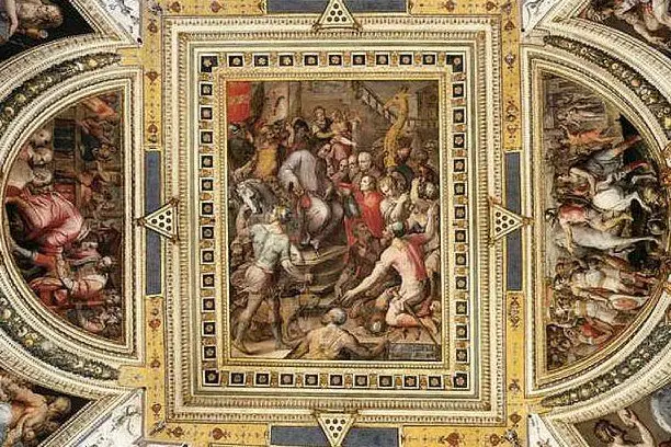 L'affresco di Giorgio Vasari (foto musei civici fiorentini)