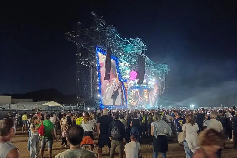 Un’immagine della Olbia Arena durante il live di Vasco (foto Ilenia Giagnoni)