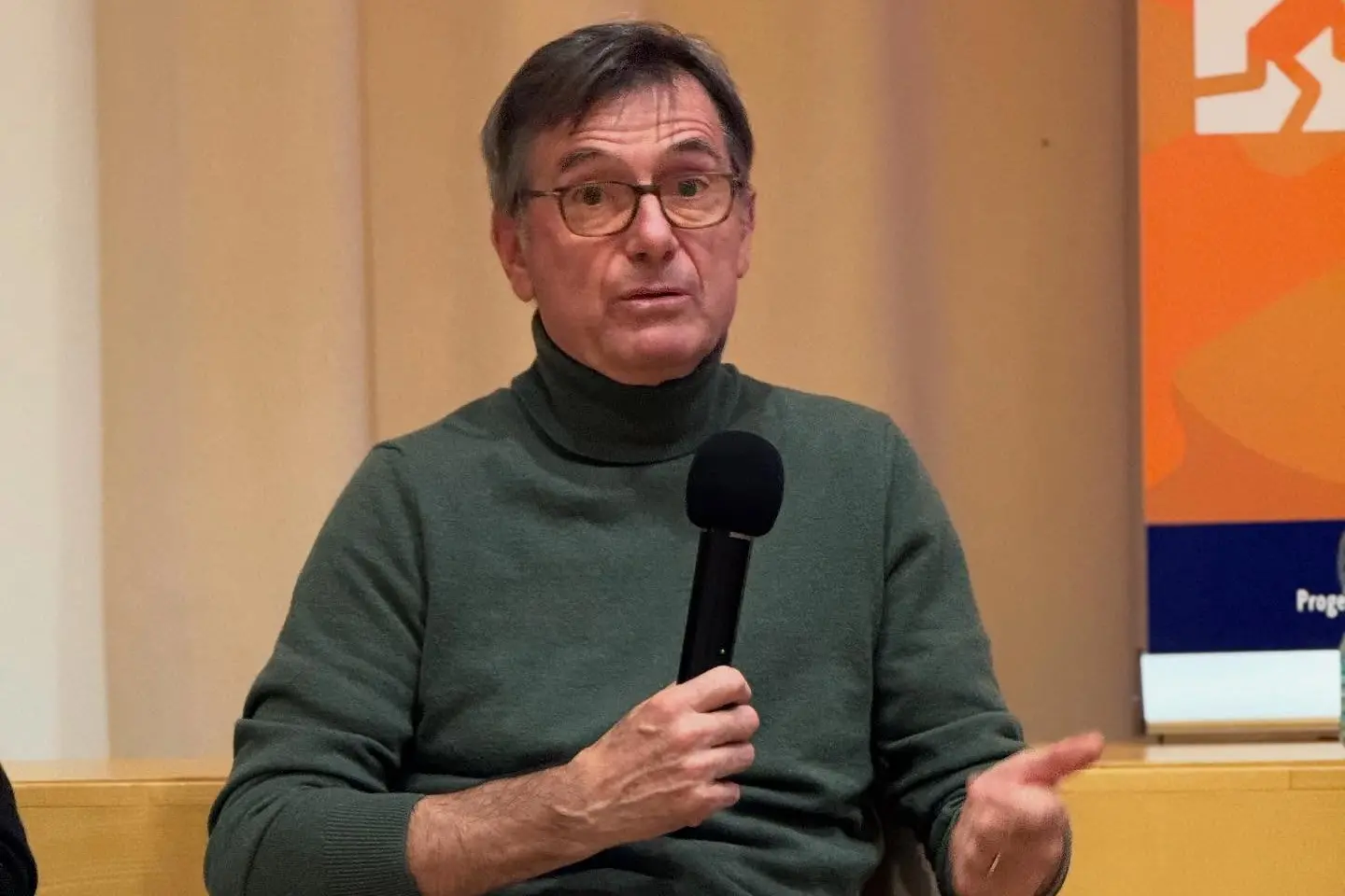 Salvino Tortu durante il suo intervento al Sardegna Sport Festival